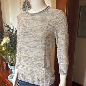 NWT chaps size small Women's Heathered Gray/blue  Sweater